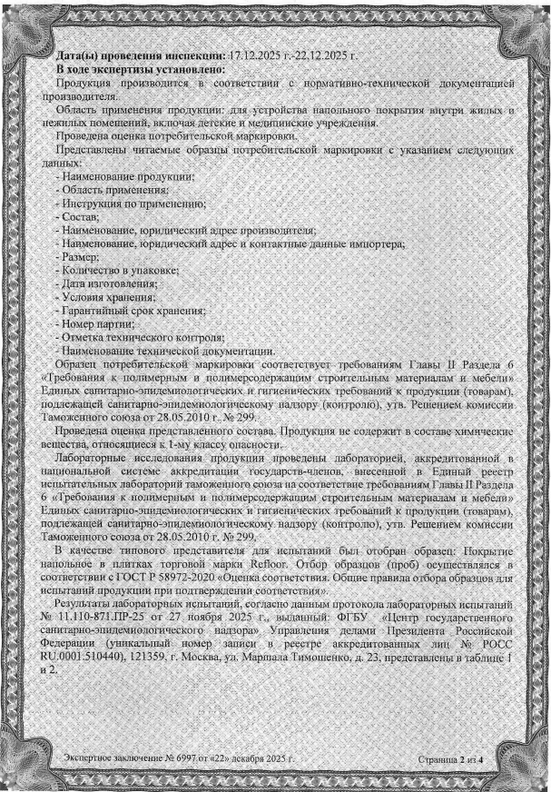 Экспертное заключение клеевая плитка Fargo стр.2